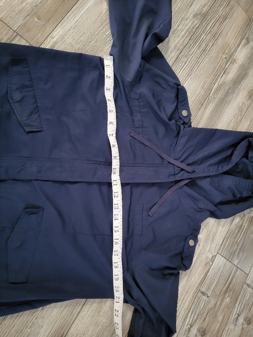 Hooded Windbreaker Jacket Lightweight Forever 21 Navy Blue Size M - Picture 9 of 11